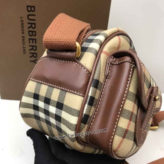 Burberry專門店新款中古款圓蛋包 巴寶莉戰馬Pvc配牛皮小斜挎包 yxb1142